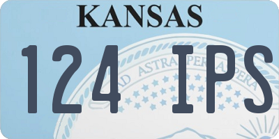 KS license plate 124IPS