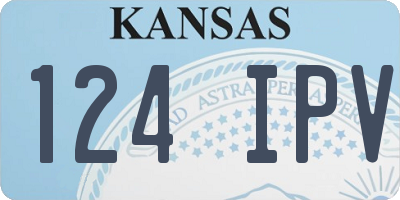 KS license plate 124IPV