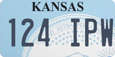 KS license plate 124IPW