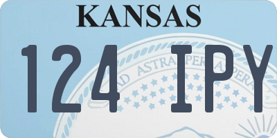 KS license plate 124IPY