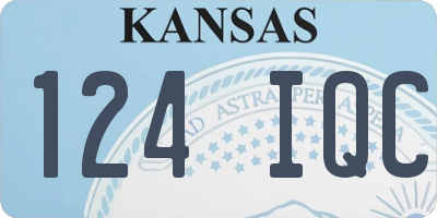 KS license plate 124IQC