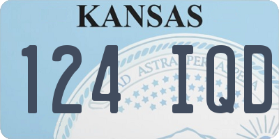 KS license plate 124IQD
