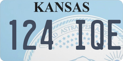 KS license plate 124IQE