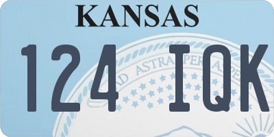 KS license plate 124IQK