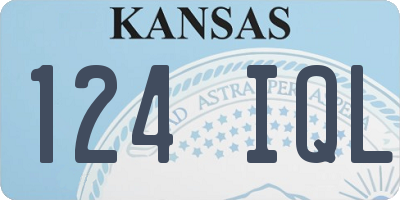 KS license plate 124IQL