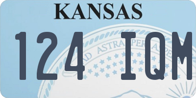 KS license plate 124IQM