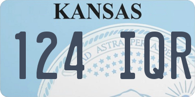 KS license plate 124IQR