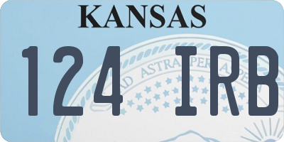 KS license plate 124IRB