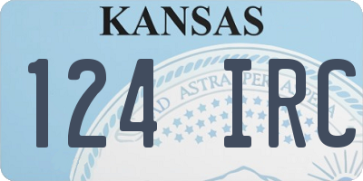 KS license plate 124IRC