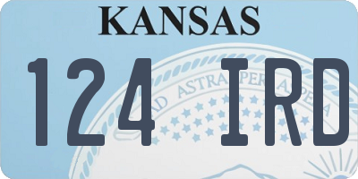 KS license plate 124IRD