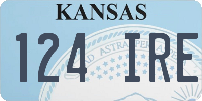 KS license plate 124IRE