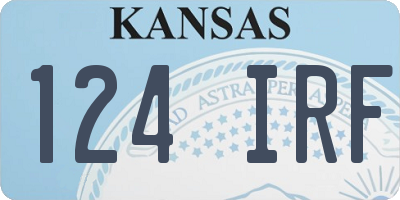 KS license plate 124IRF
