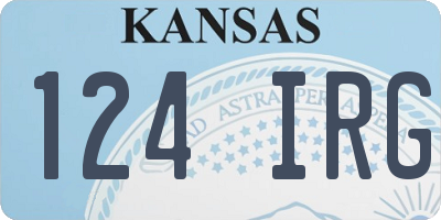 KS license plate 124IRG