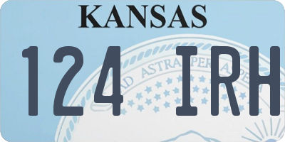KS license plate 124IRH