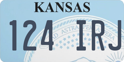 KS license plate 124IRJ