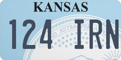 KS license plate 124IRN