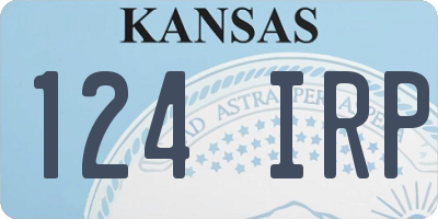 KS license plate 124IRP