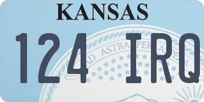KS license plate 124IRQ