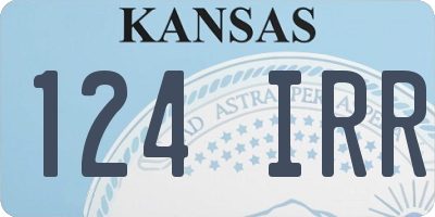 KS license plate 124IRR