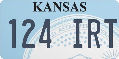 KS license plate 124IRT