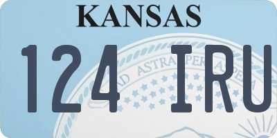 KS license plate 124IRU