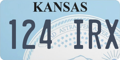 KS license plate 124IRX