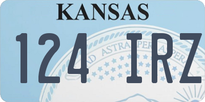 KS license plate 124IRZ