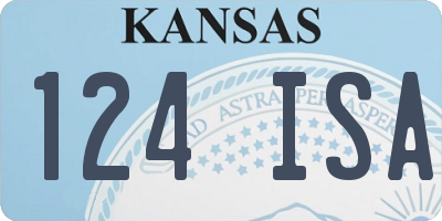KS license plate 124ISA