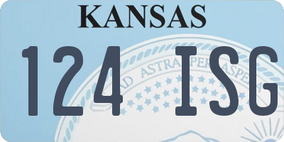 KS license plate 124ISG