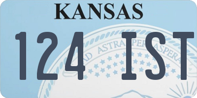 KS license plate 124IST