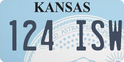 KS license plate 124ISW