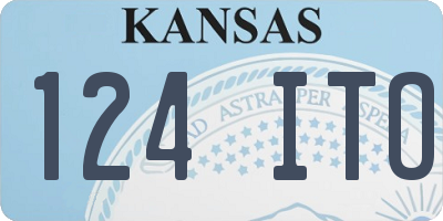 KS license plate 124ITO
