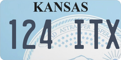 KS license plate 124ITX