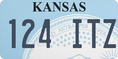KS license plate 124ITZ