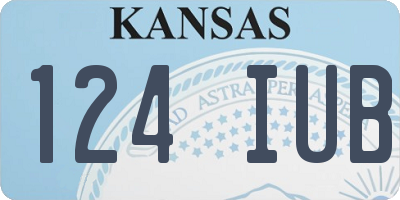 KS license plate 124IUB