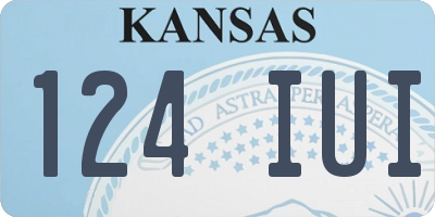 KS license plate 124IUI