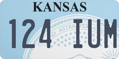 KS license plate 124IUM