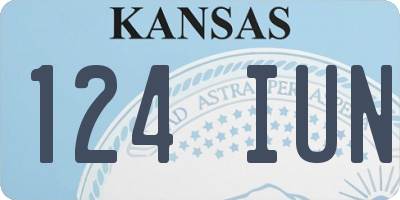 KS license plate 124IUN