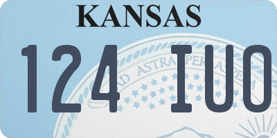 KS license plate 124IUO