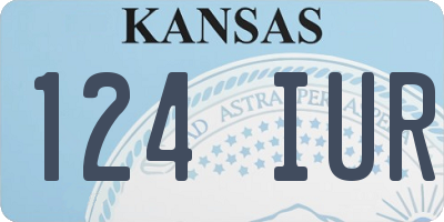 KS license plate 124IUR