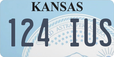 KS license plate 124IUS