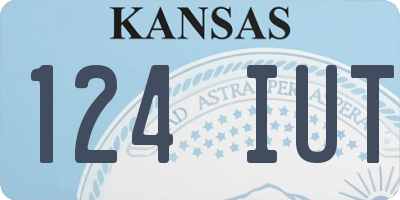 KS license plate 124IUT