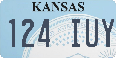 KS license plate 124IUY