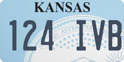 KS license plate 124IVB