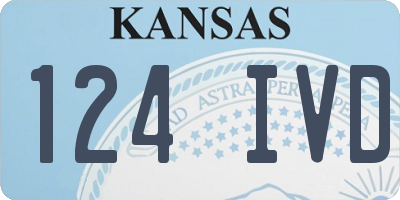 KS license plate 124IVD