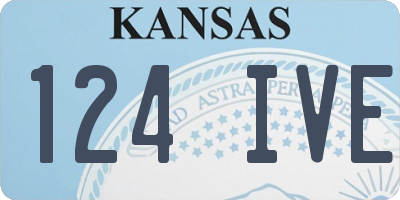 KS license plate 124IVE
