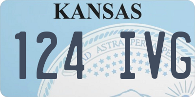 KS license plate 124IVG