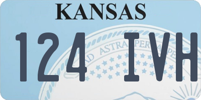 KS license plate 124IVH