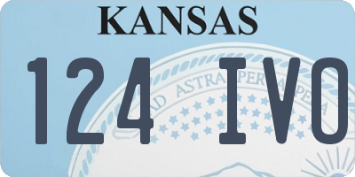 KS license plate 124IVO