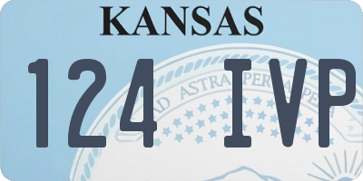 KS license plate 124IVP